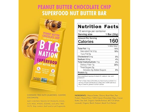 B T R Btr Nation, Protein Bar Peanut Butter