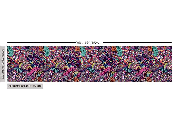 Ambesonne Psychedelic Fabric by The Yard