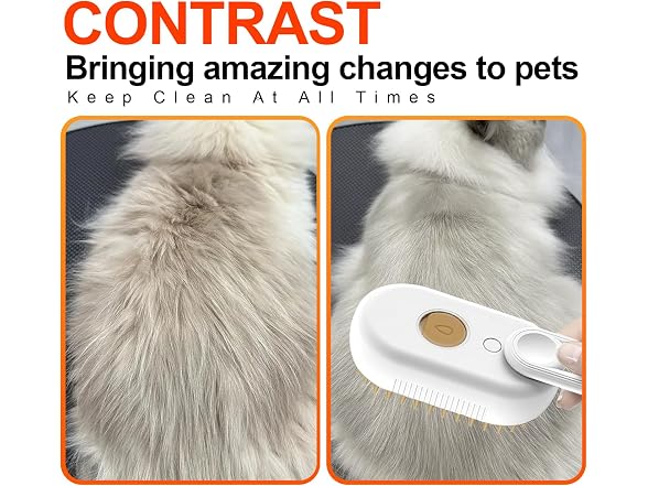 Farocup 4-in-1 Steam Brush for Pets