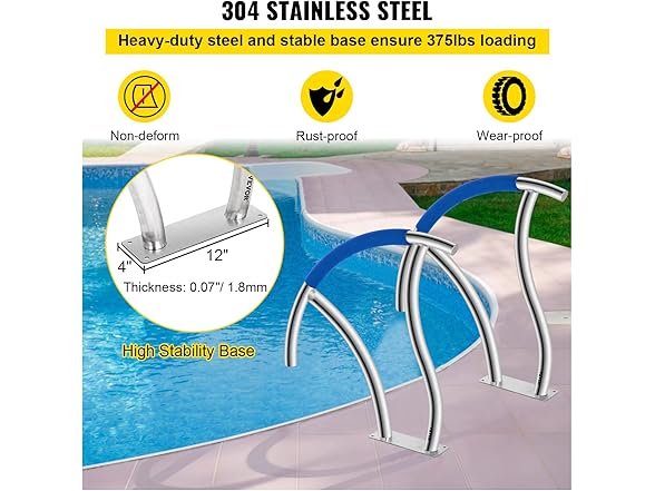 VEVOR Pool Handrail