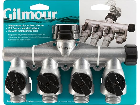 Gilmour Heavy Duty 4-Way Hose Splitter
