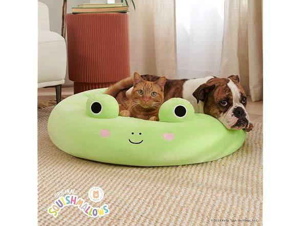 Squishmallows 24-Inch Wendy Frog Pet Bed - Medium