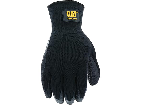 CAT Textured Latex Palm Gloves - Black, Medium