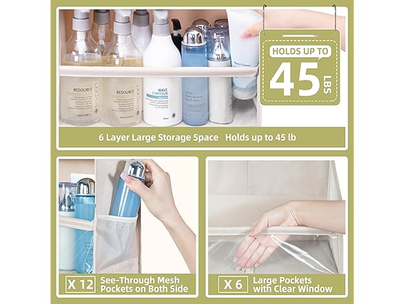 STORAGEIDEAS Over Door Organizer 2pk