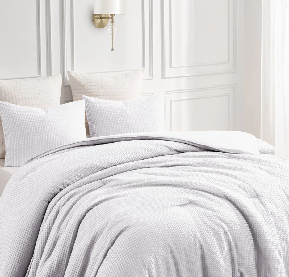 Kathy Ireland 3 Piece Waffle Comforter Set - Gallery 14
