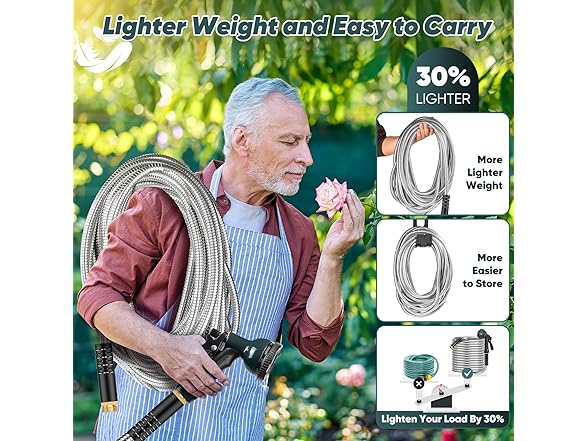 Amayrose Stainless Steel Garden hose - 75ft