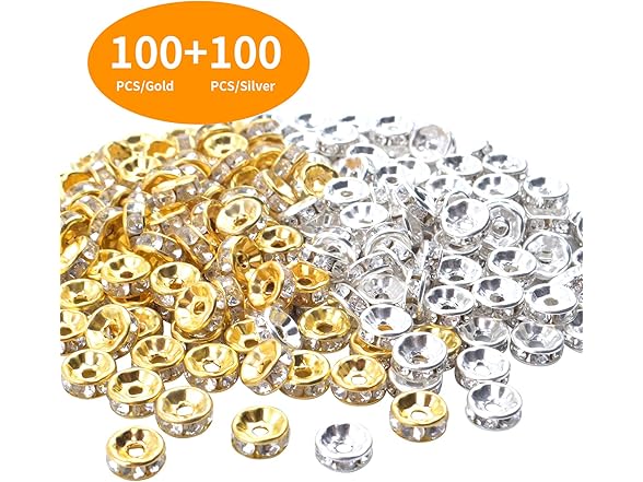 Aylifu Rondelle Beads, Crystal Spacers