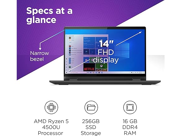 Lenovo Flex 5 Laptop, 14.0 FHD Touch D
