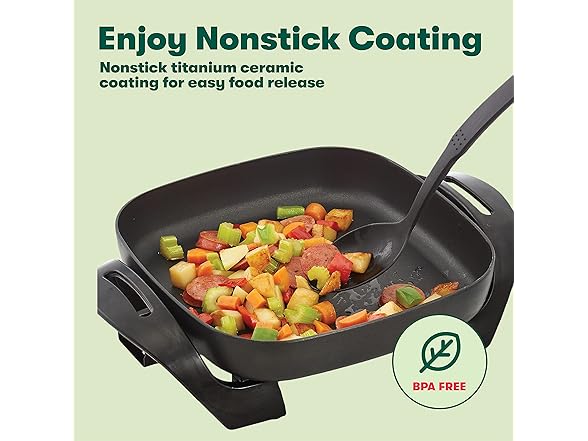 Bella 12" Electric Skillet Black