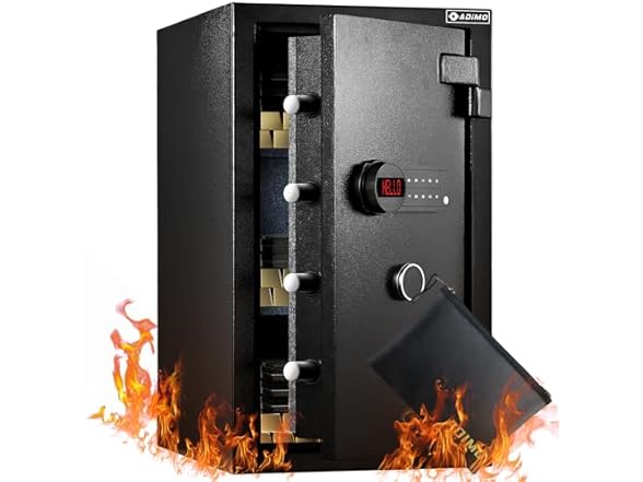 ADIMO Heavy-Duty Fireproof Safe Box 3.47 Cu. Ft.