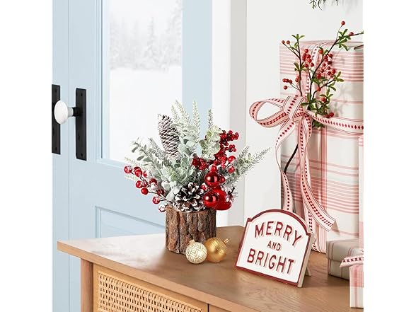 KISIQI Artificial Christmas Tree, 2 Piece Set