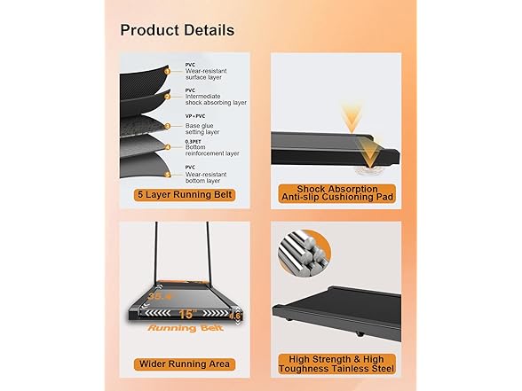 CYCLERADE Walking Pad Treadmill