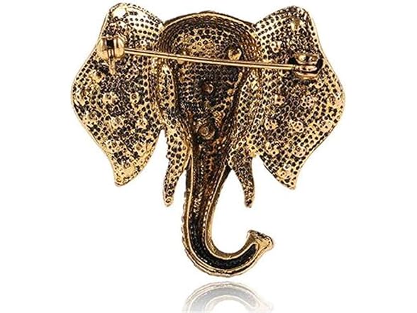 QKAIFRYSUG Elephant Brooch Pin Retro Cry