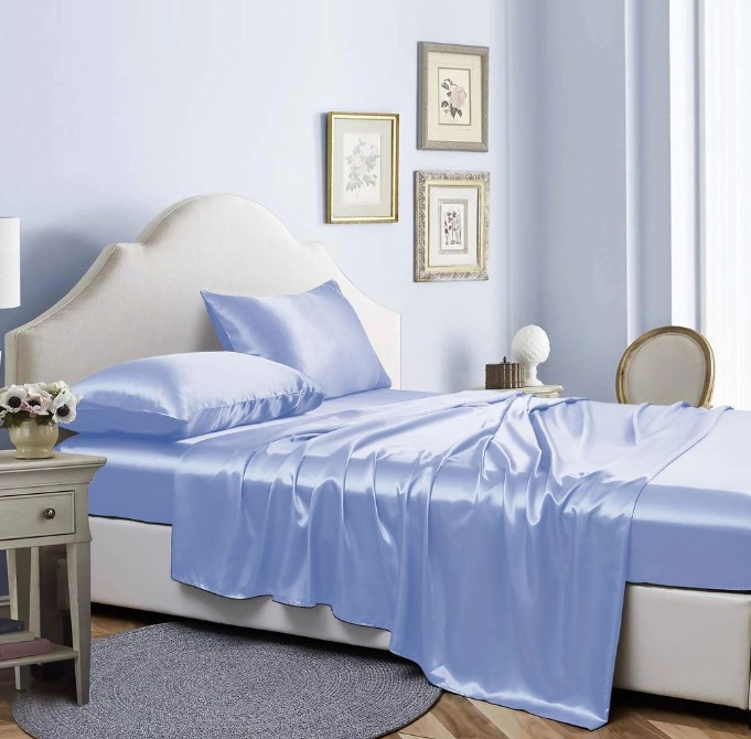 Bibb Home Silky Satin 4 Piece Sheet Set - Gallery 31