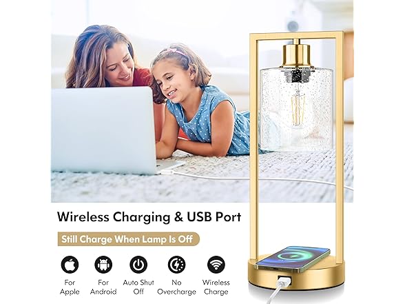 Gold Wireless Touch Control Table Lamps