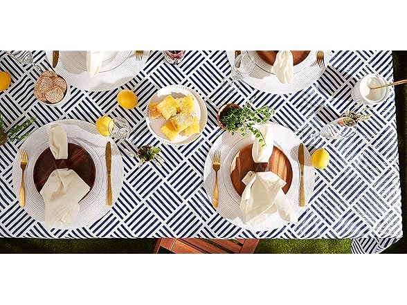 DII In/Outdoor Vinyl Tablecloth, Navy