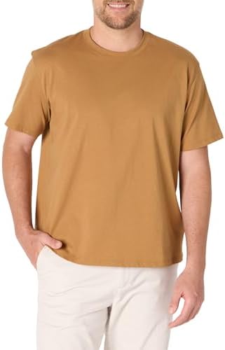 Amazon Essentials Men's Relaxed Fit T-Shirt, Dark Tan, Medium