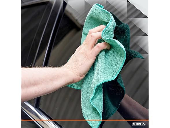 Superio Microfiber Cleaning Cloth for Cars, 72 Pack