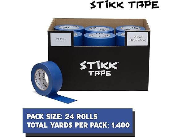 STIKK Blue Painters Tape 24 Count