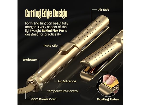 Hair Straightener and Curler 2 in 1 by BeKind Flex