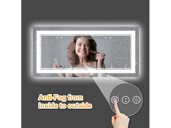 LED Bathroom Mirror with Front and Backlit
