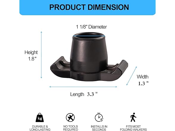 YCROJBK 2024 Upgraded Walker Ski Glides