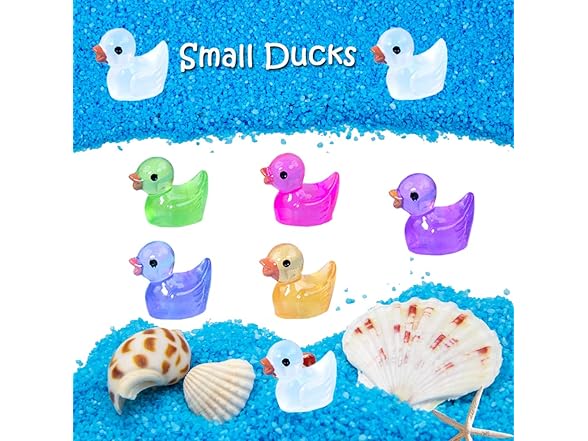 AWAWEELON 100 Pcs Luminous Tiny Ducks