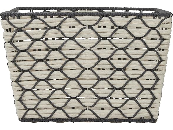 Simplify Large Cotton Rope Woven Tote in White