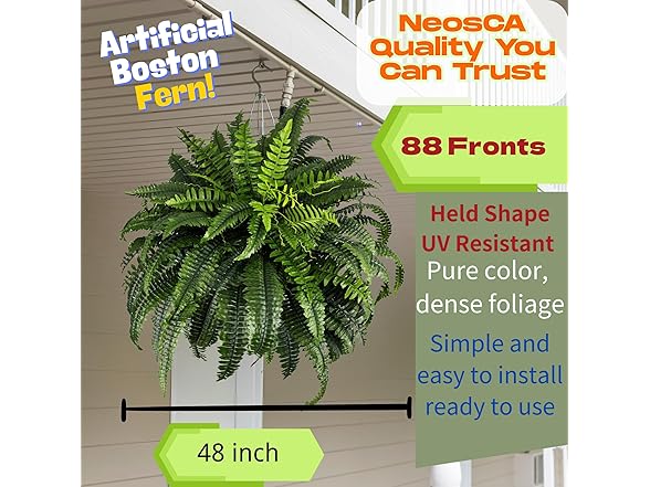 NeosCA Large Artificial Boston Fern
