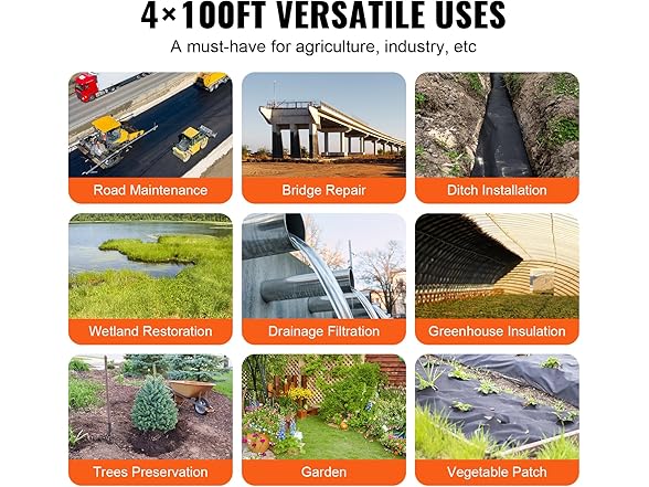 VEVOR Non Woven Geotextile Fabric Under Gravel