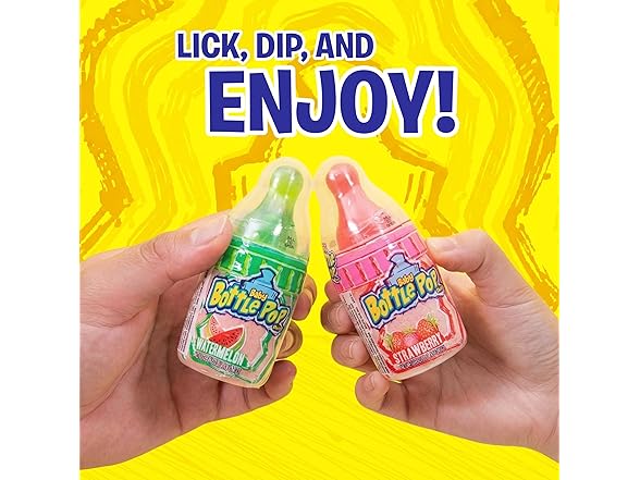 10Ct Baby Bottle Pop Blue Raspberry Lollipops