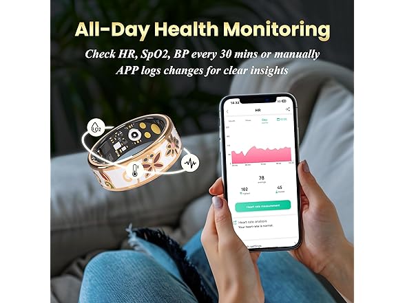 Enamel Craft Smart Ring Size 8