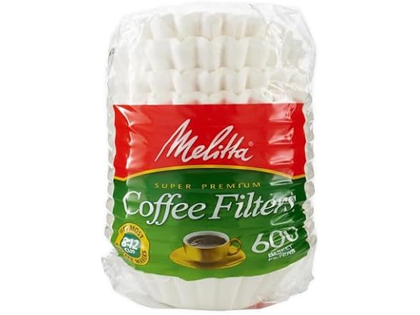 Melitta Basket Coffee Filter - White, 8-12 Cup, 600 Count