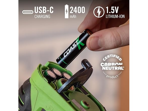 Coast Zithion-X AA Rechargeable Batteries & Charging Station