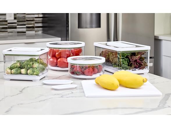 iDesign Fridge Produce Bin, Clear/White