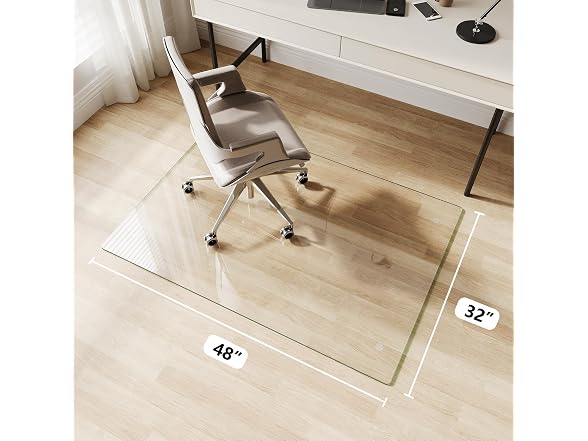 FlyEcho Glass Chair Mat 32" x 48"