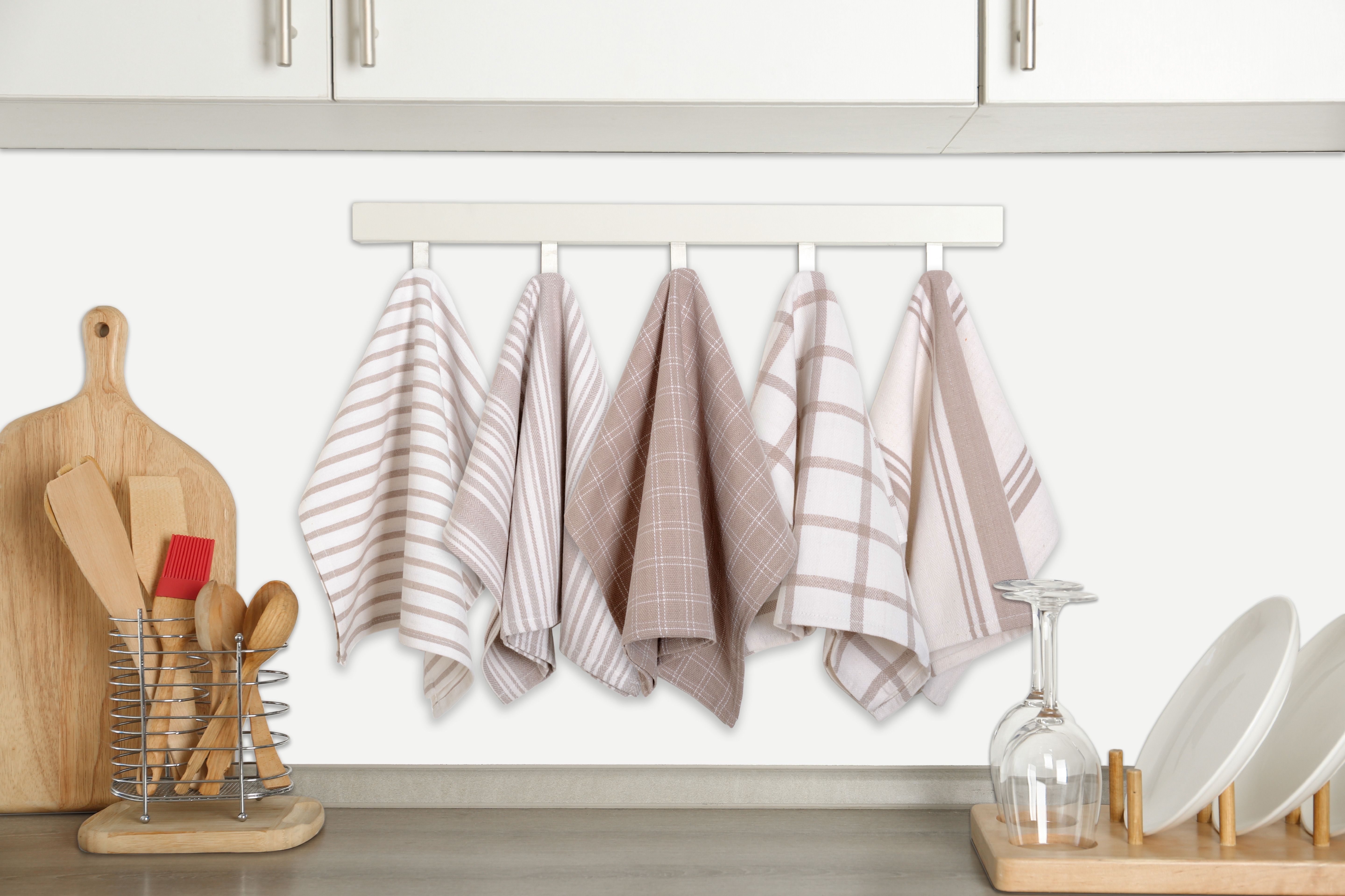Dan River 10-pk Cotton Asst Kitchen Towels - Gallery 28
