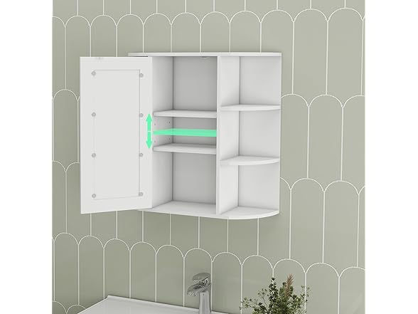 Jhshop Bathroom Wall Cabinet Over Toilet Storage
