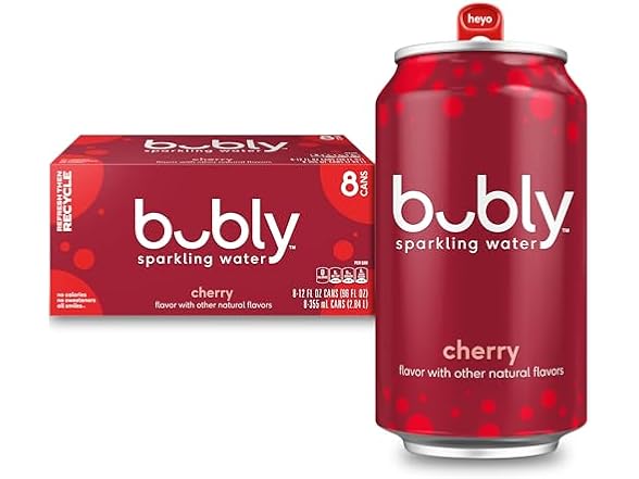 8PK bubly Sparkling Water, Cherry, Zero Sugar