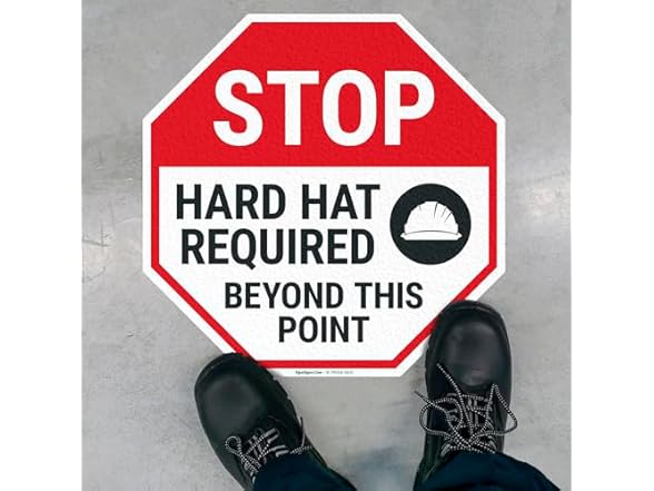 Stop Hard Hat Required Beyond This Point