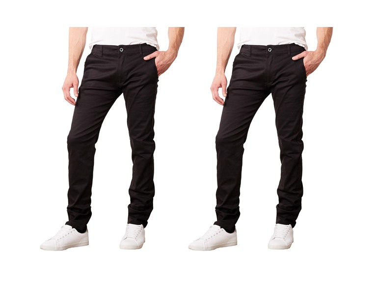 GBH WC-----(2Pack) - J/MSTP-8500 / BK-BK / 30 30 2 & 3Pk Mens Flex Stretch Twill Pants Black & Black