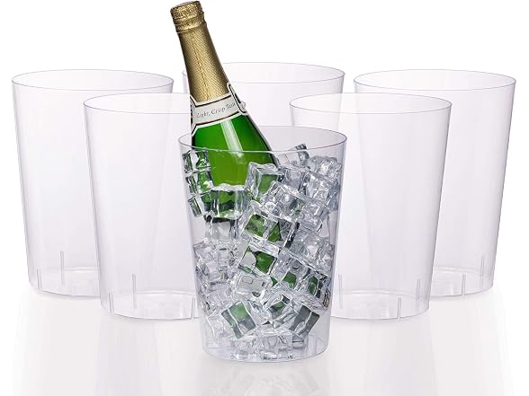 96-oz Disposable Clear Plastic Ice Bucket