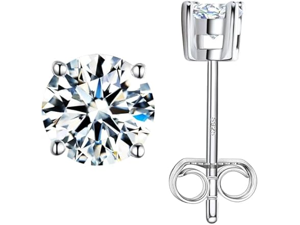 Moissanite Diamond Stud Earrings