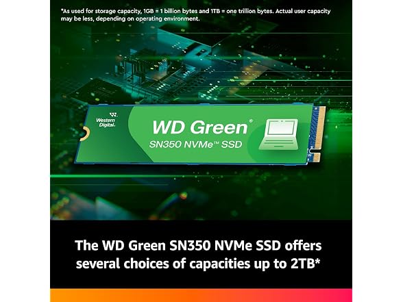 (NEW) Western Digital 500GB WD Green SN350 NVMe Internal SSD
