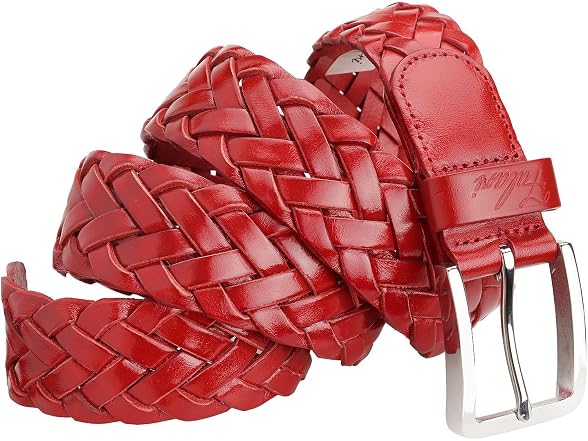 Falari Men (Extra Large) Braided 100% Genuine Belt