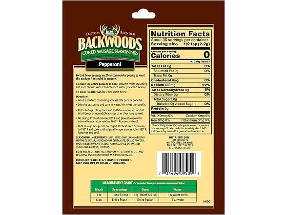 LEM Backwoods Pepperoni Seasoning with Cure
