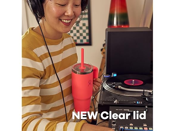 Hydro Flask 40oz Clear Lid Travel Tumbler - Cloud Pink