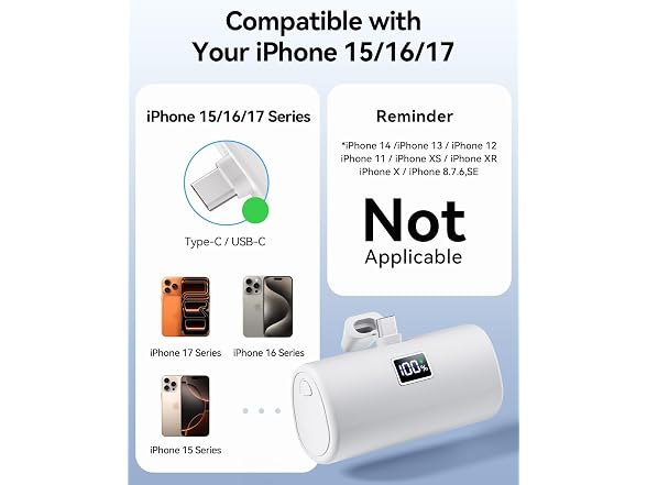 Hamcoc Portable Charger USB C Fast