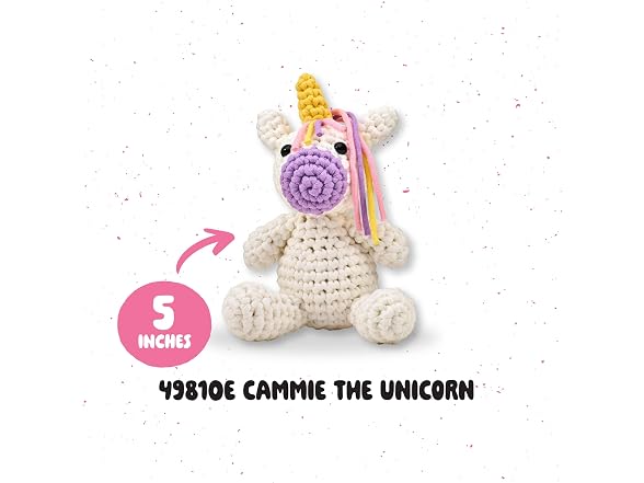 Bucilla, Complete Crochet Kit, Cammie the Unicorn, 5"