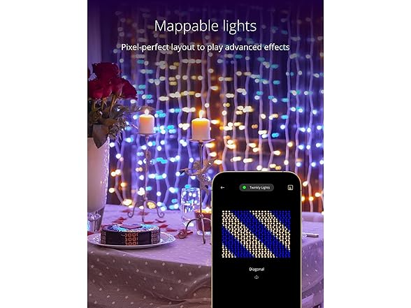 Twinkly TWW210SPP-TUS Twinkly Curtain 210 RGB+W Lights